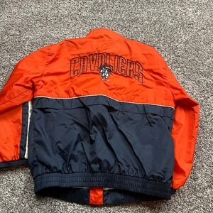 Cleveland Cavaliers Starter Windbreaker Jacket Boys 7 Orange Navy Pullover‎ Team